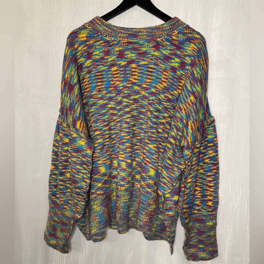 Davi and Dani large oversized sweater Colorful preloved womens retro style - Picture 2 of 8